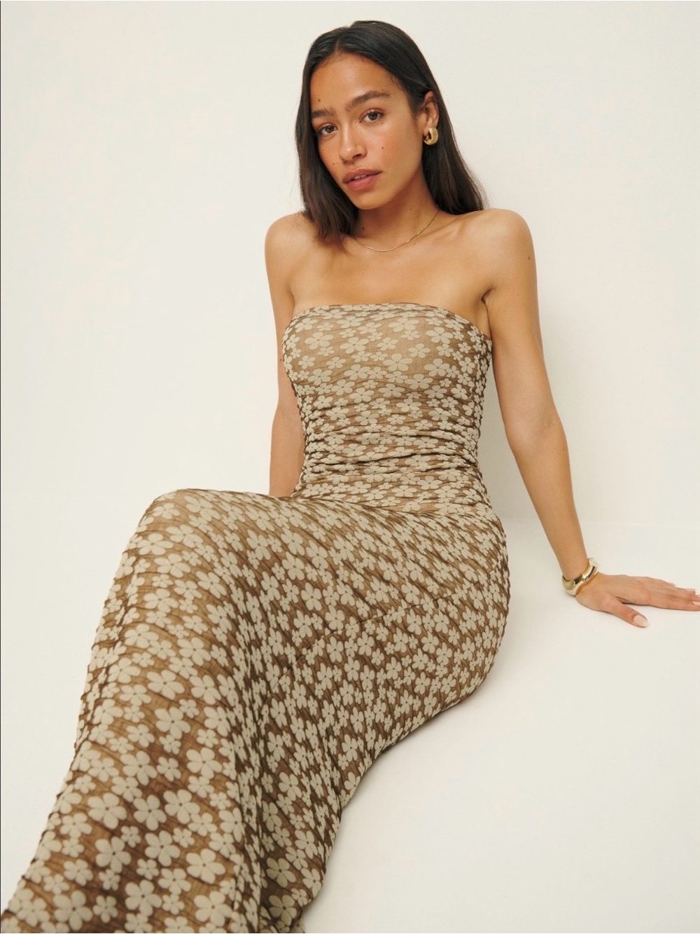Reformation Women's Natural Ryden Knit Dress